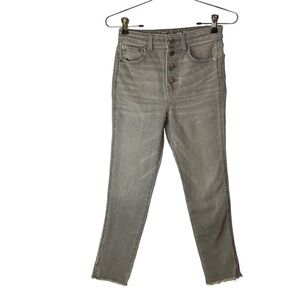 GAP Kids Sky High Skinny Ankle gray denim jeans button fly high rise size 12